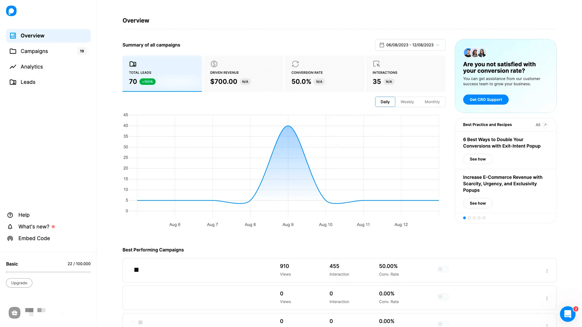 Genel Bakış Sayfası