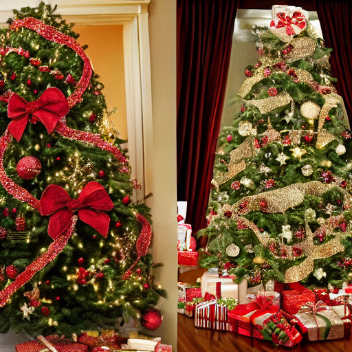 bilder von geschmückten weihnachtsbäumen