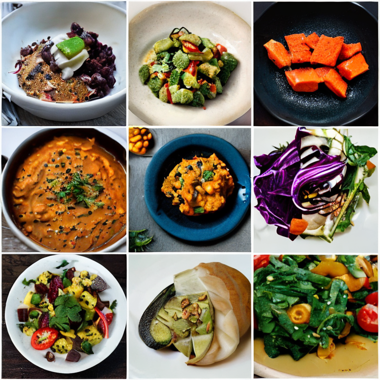 Bilder von veganen Gerichten