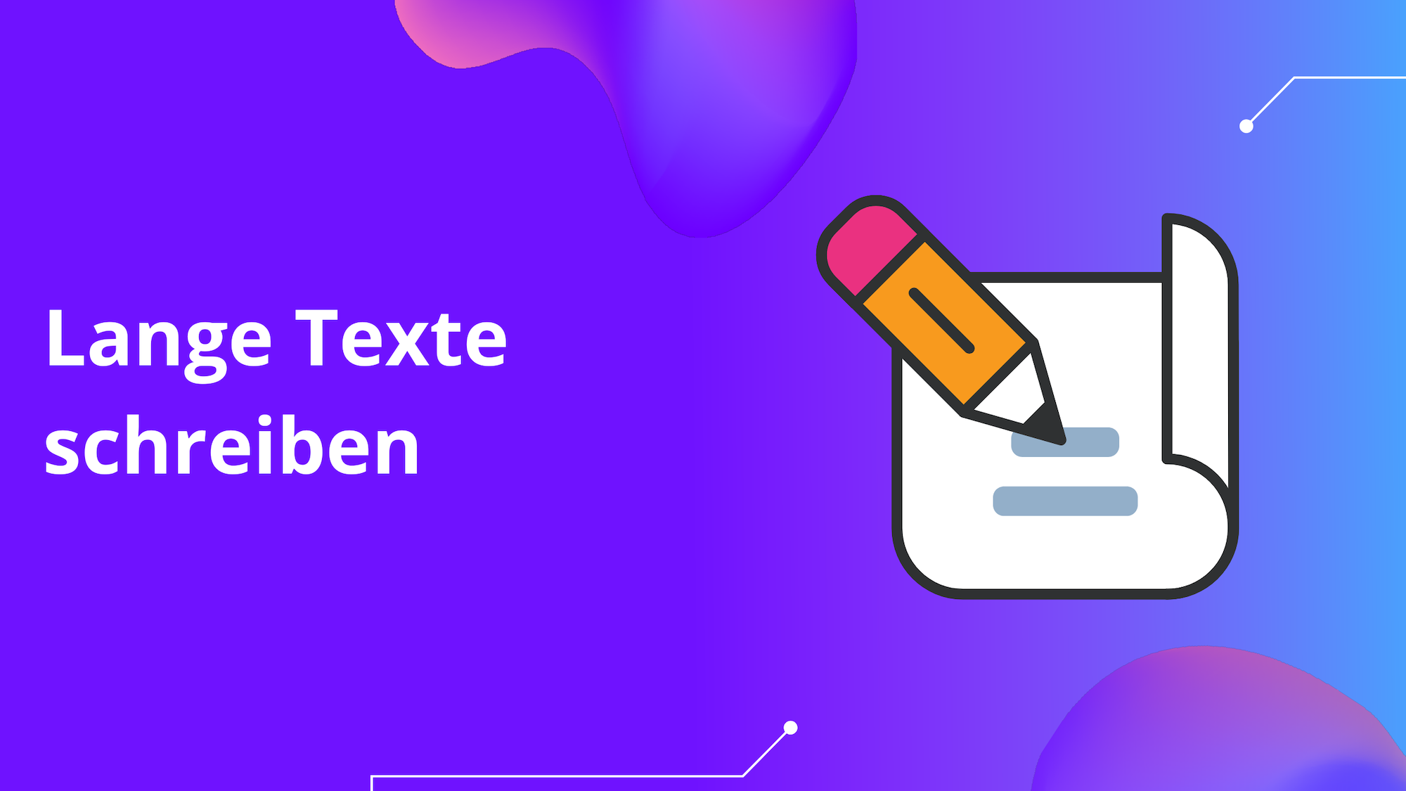 Lange Texte schnell schreiben