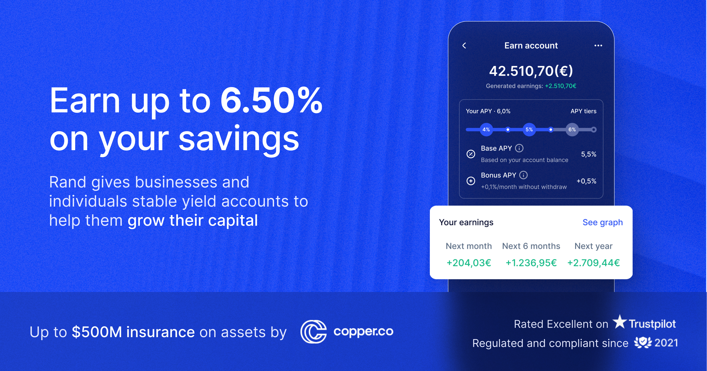 Rand | Earn up to 6.50% APY