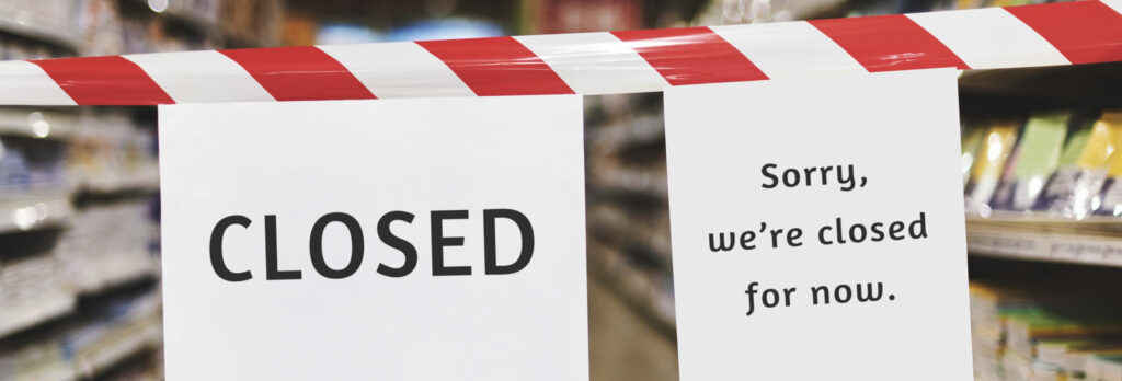 Shop Temporarily Closed Sign Mockup During Coronavirus Pandemic