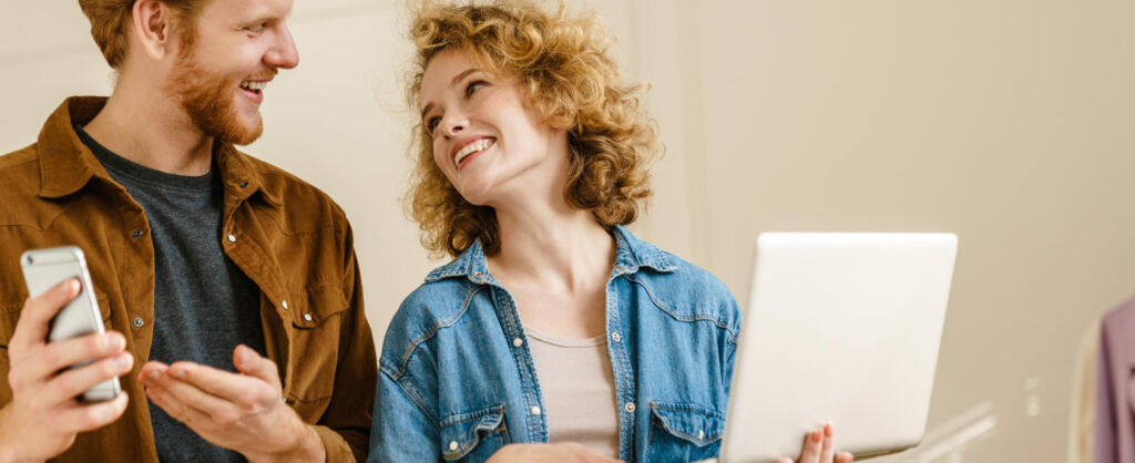 Business Partners Working On Laptop