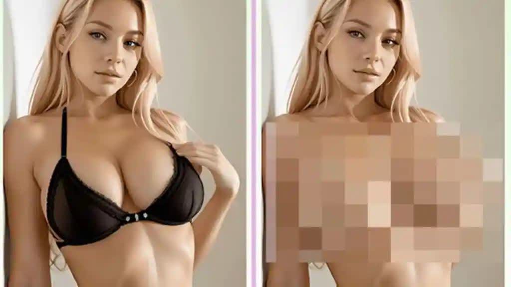 Undress AI in action used to “undress”&nbsp; a model