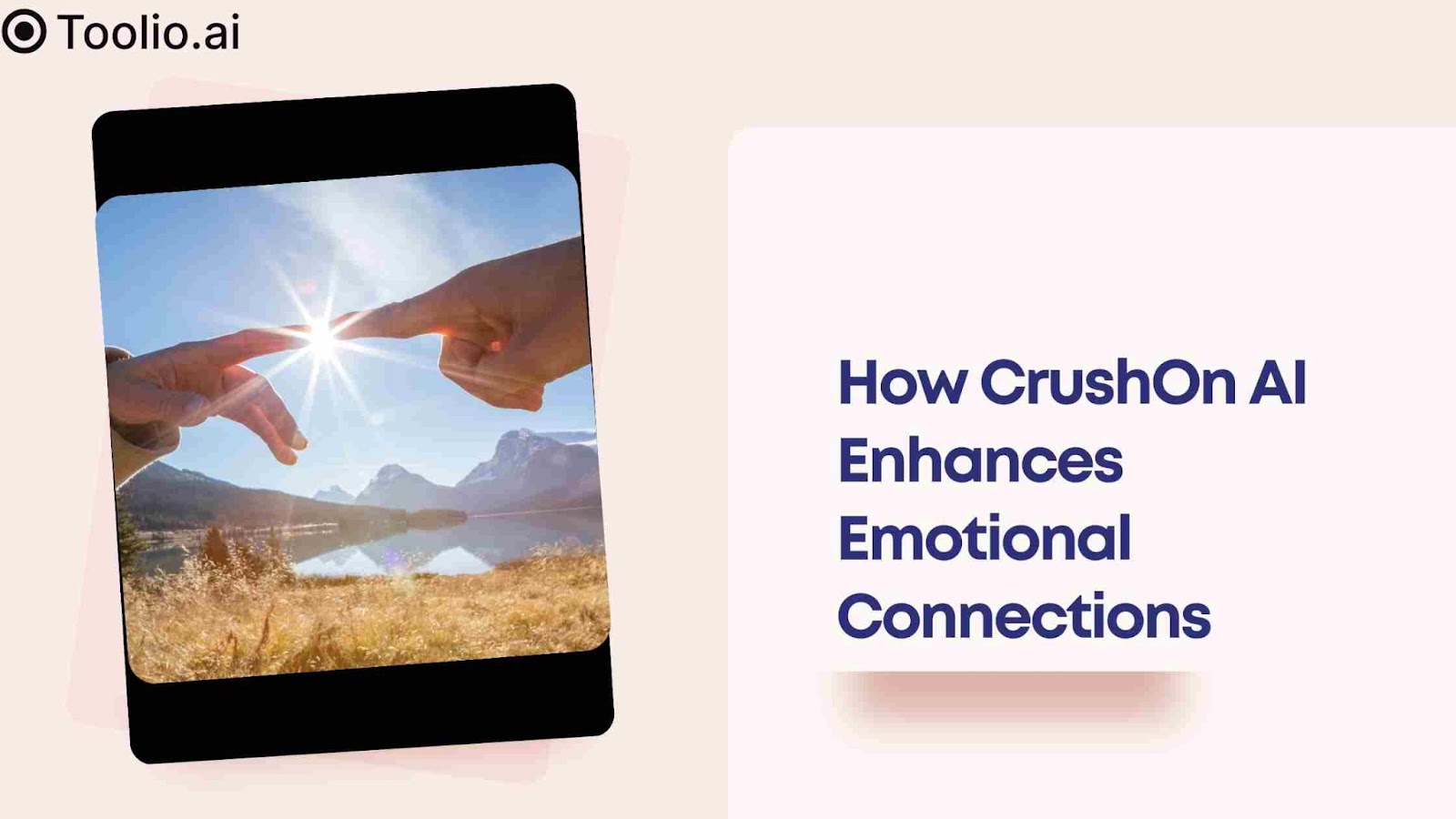 Two hands touching fingertips with sunlight in the background, representing how CrushonAI enhances emotional connections