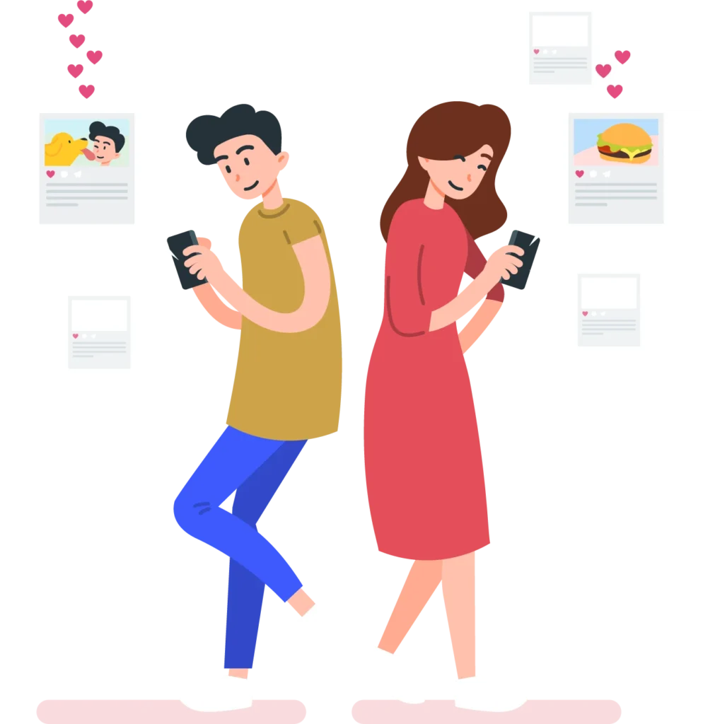 An image showing different ways you can communicate through the platform