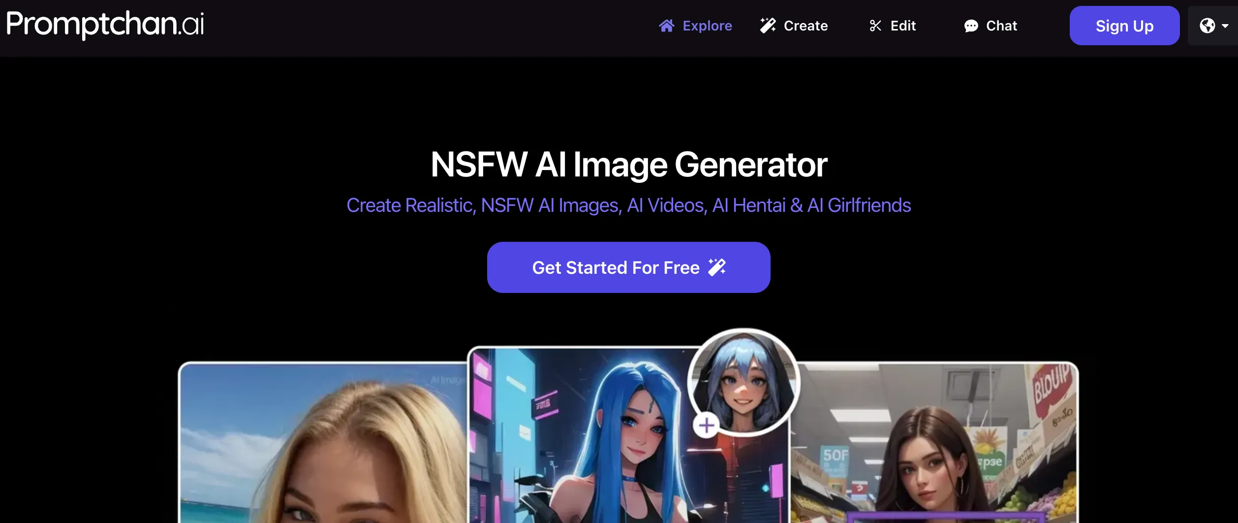 Promptchan.AI Homepage