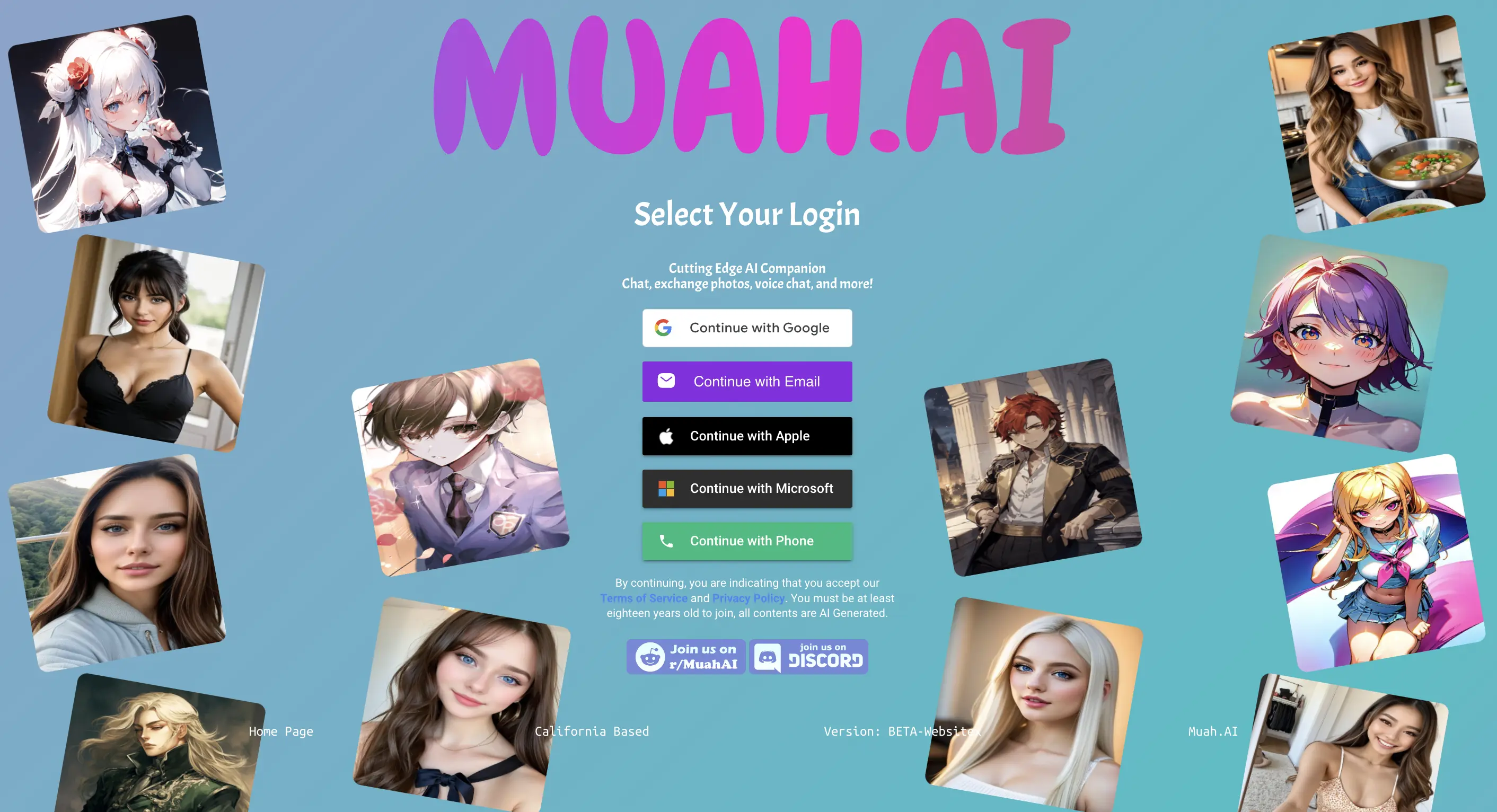 Muah AI Homepage