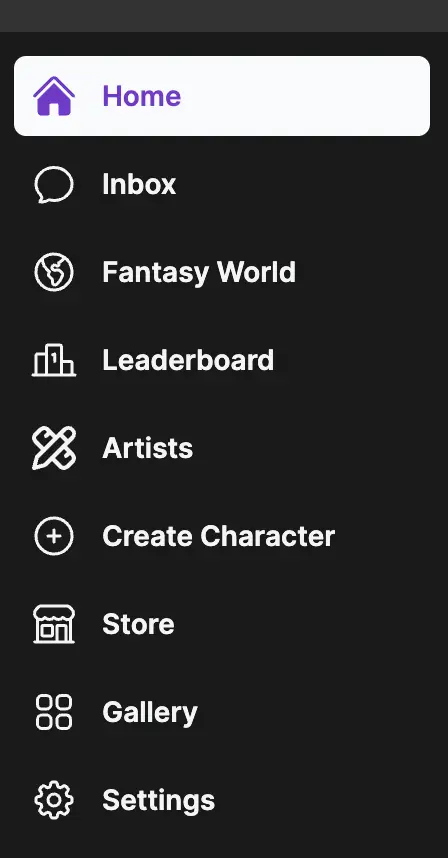 Dreamle.AI Homepage sidebar