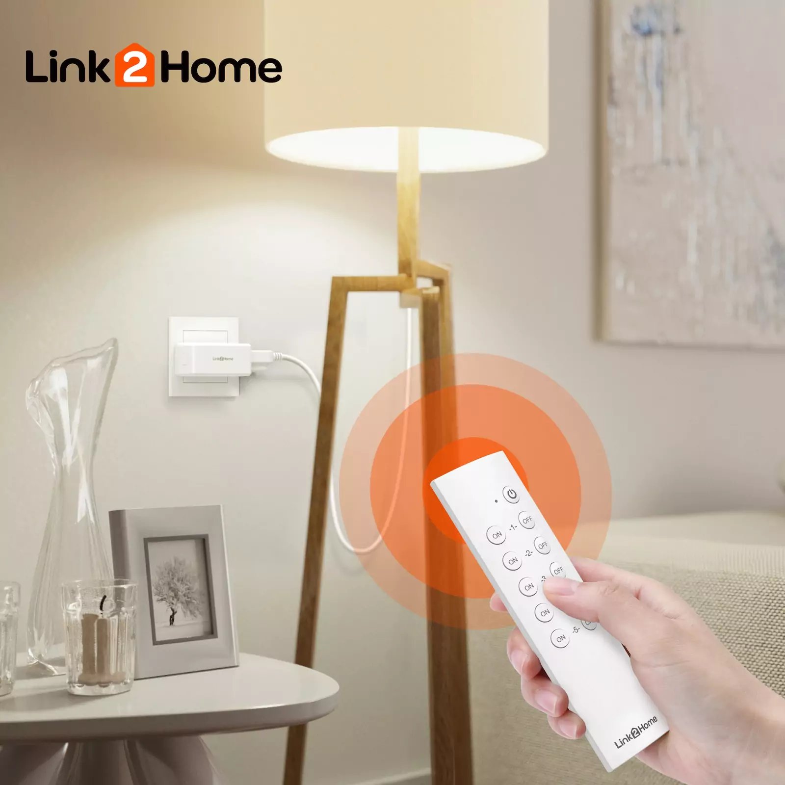 thumbnail image 2 of Link2Home Wireless Remote Control Outlet Light Switch, 100 Ft Range... 2 of 14