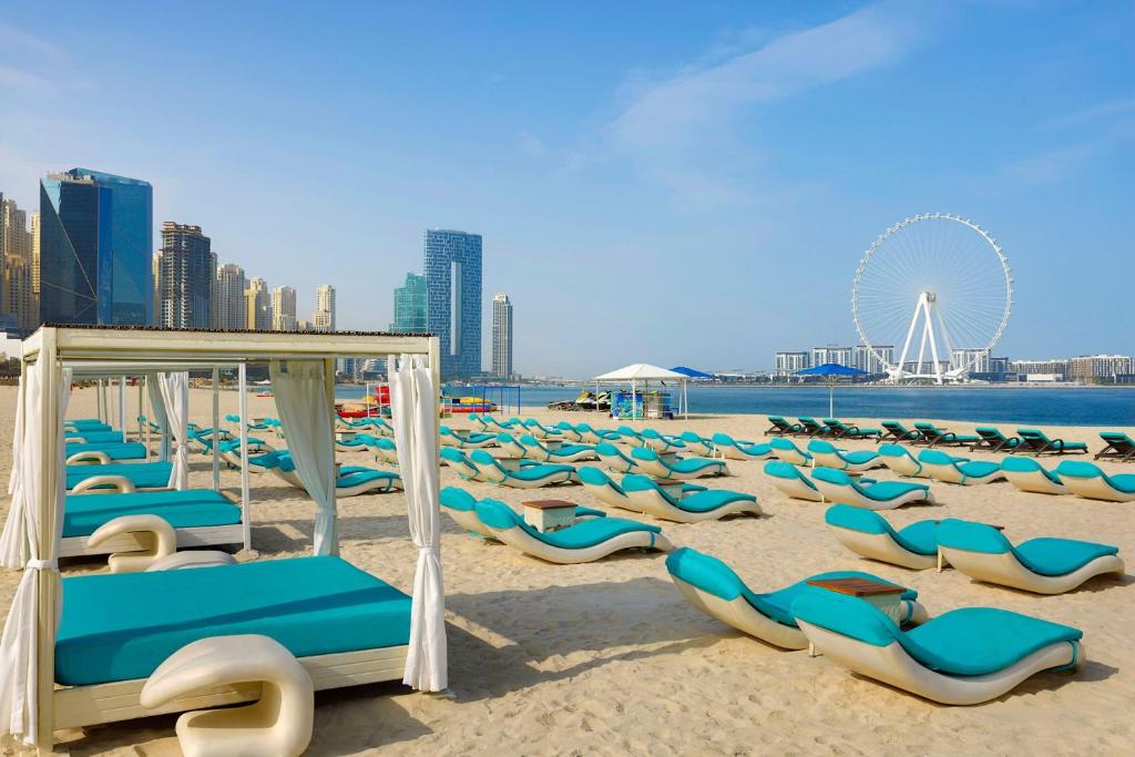 Luxurious beachfront resort with modern amenities at Al Habtoor Grand Resort