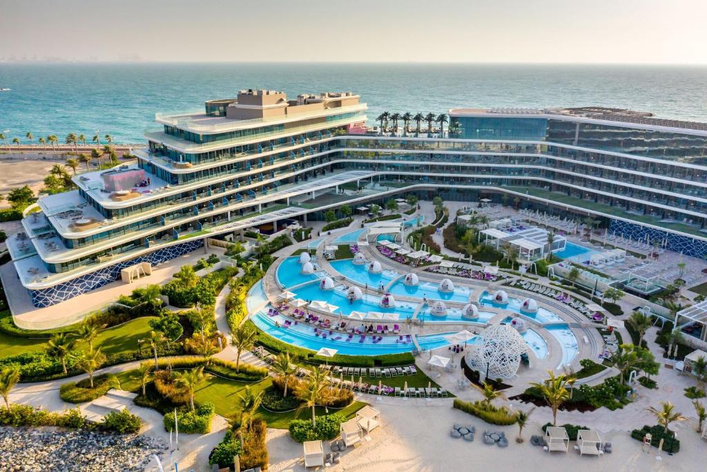 Modern beachfront resort with luxurious amenities at W Dubai - The Palm