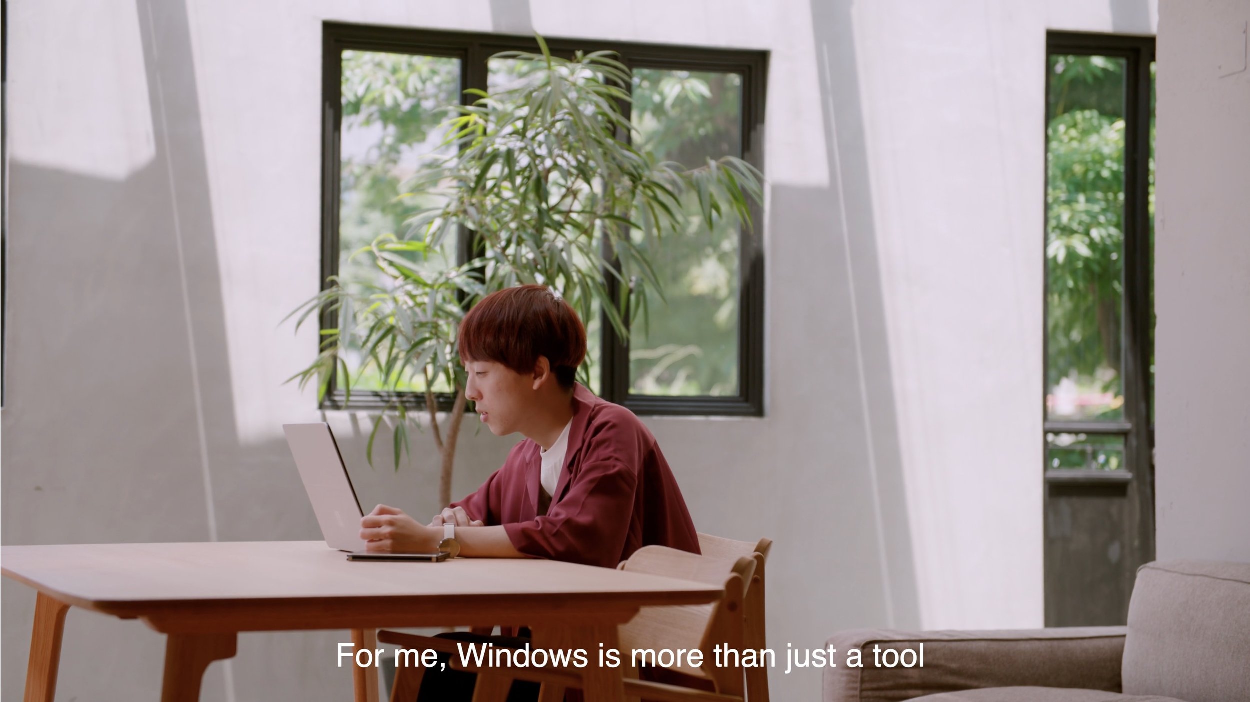 screenshot from micorsoft windows pr video featuring mizuno cabbage