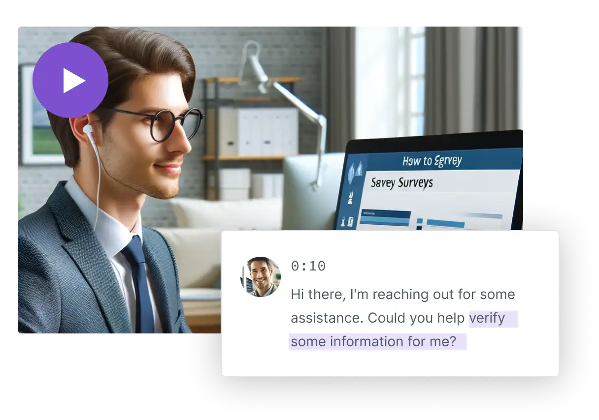 Automate quick voice surveys with AI