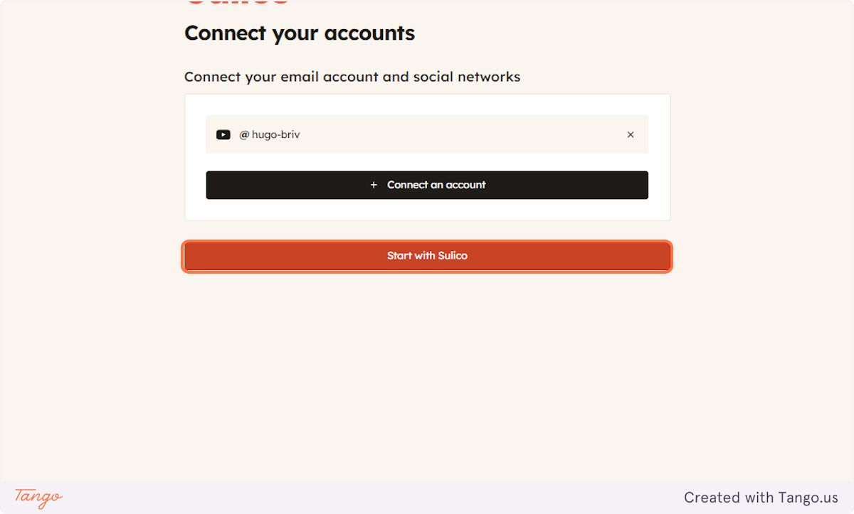 Click on Start with Sulico