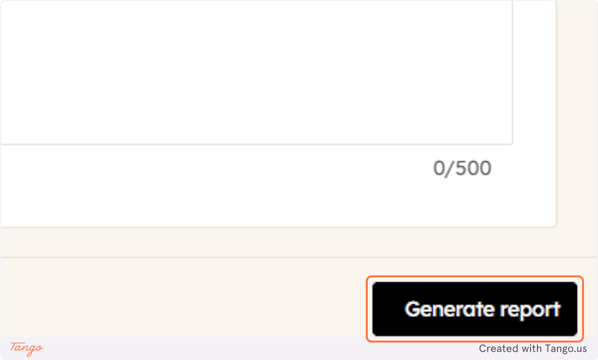 Click on Generate report !