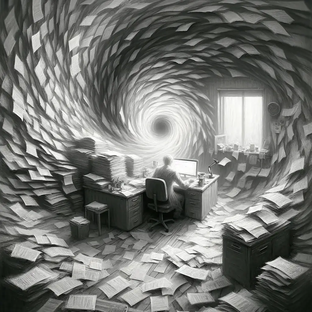 Illustration about escaping the perfectionist loop in team collaboration