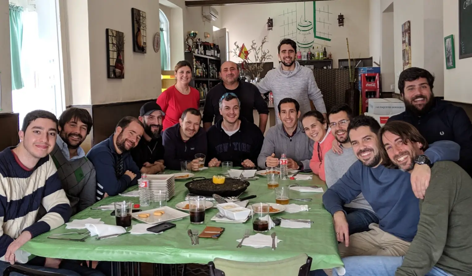 A picture of that time, with Susi, Selu, and son