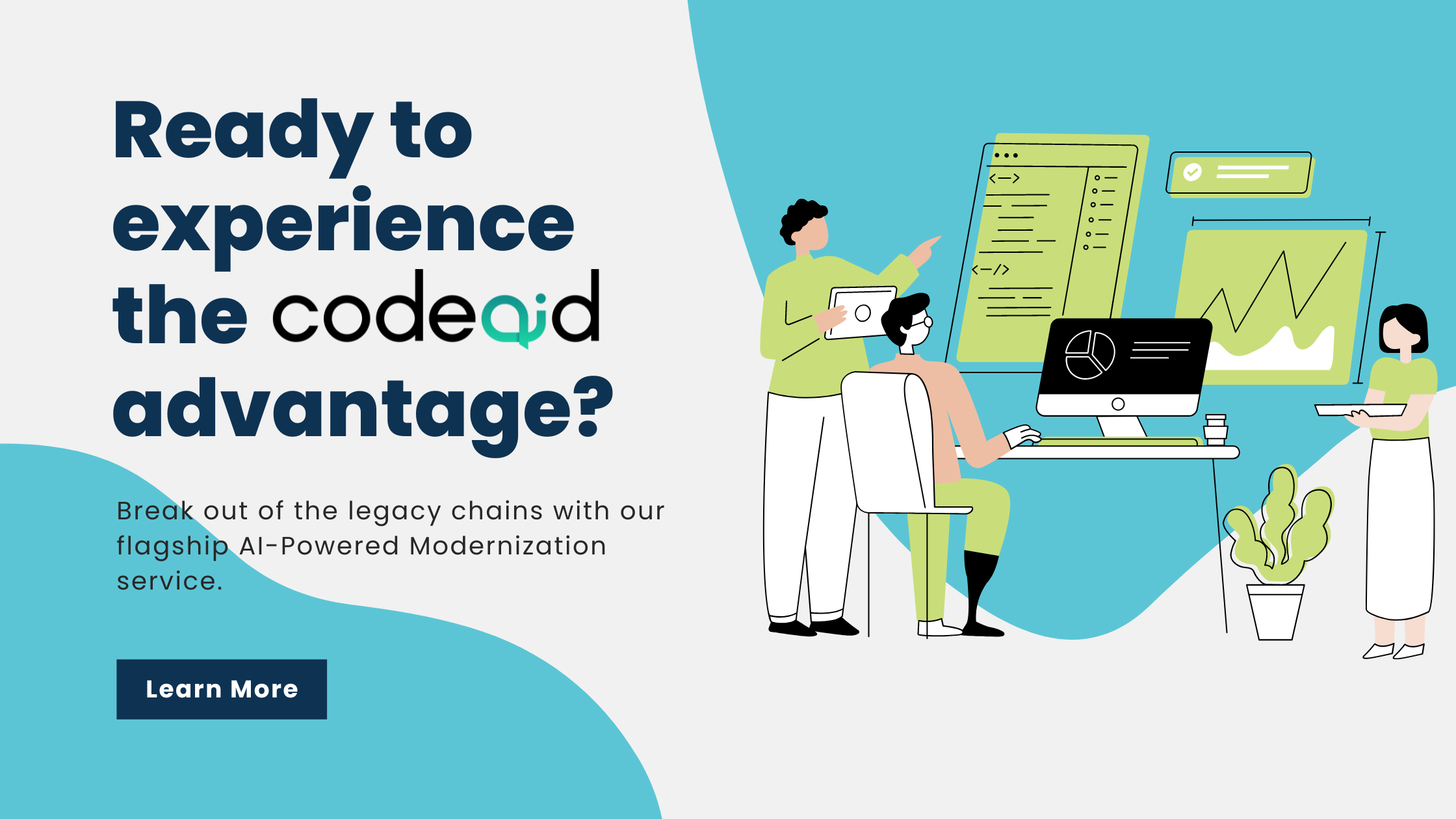 Learn more about our flagship AI-Powered Modernization service