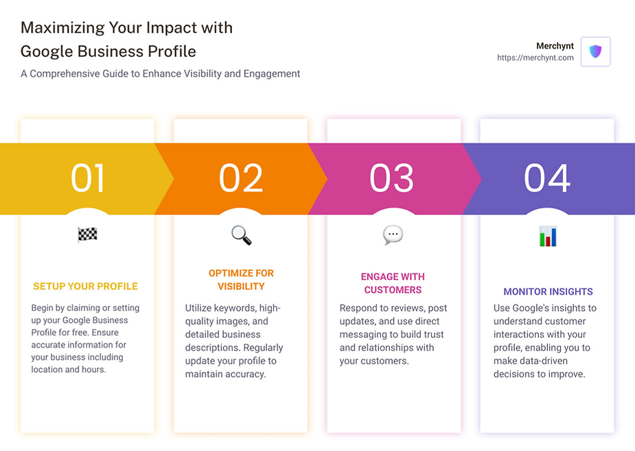 Comprehensive Guide to Understanding Google GMB - google gmb infographic pillar-4-steps