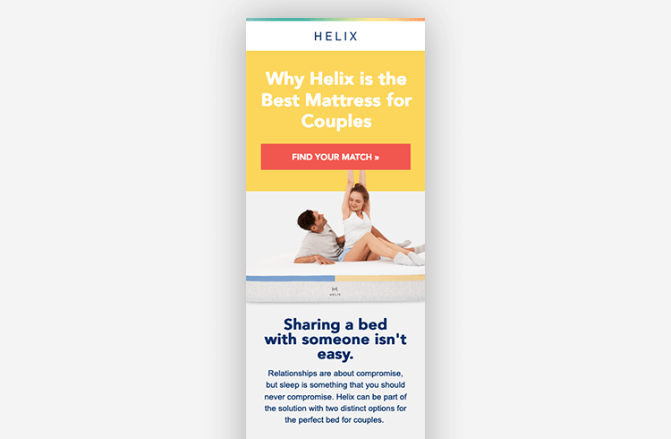 Helix’s landing page.