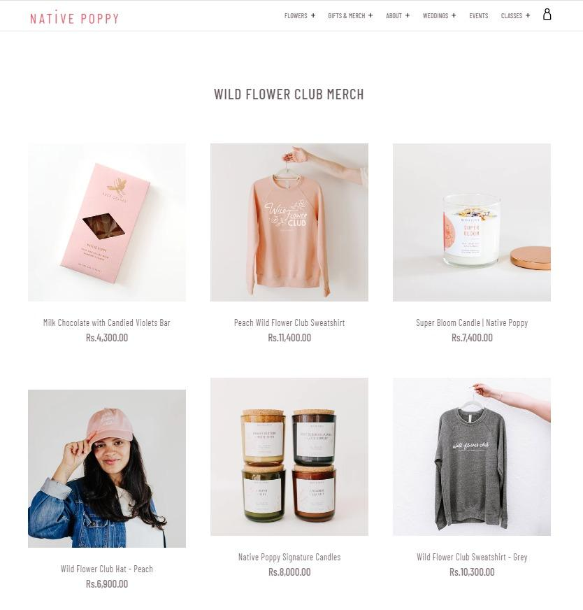 Wild Poppy’s landing page.