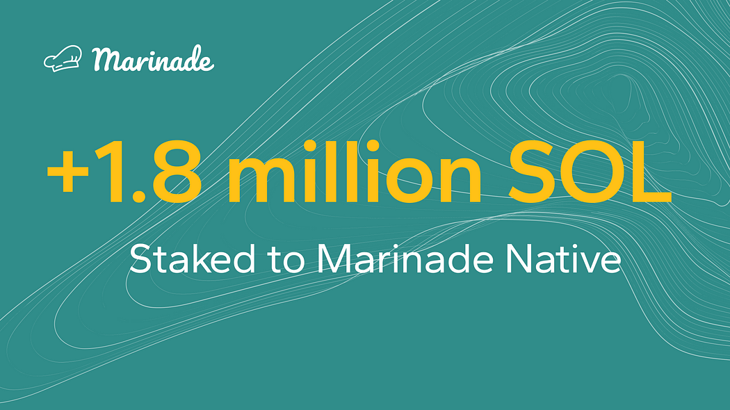 Marinade Native surpasses 1.8M SOL stake!