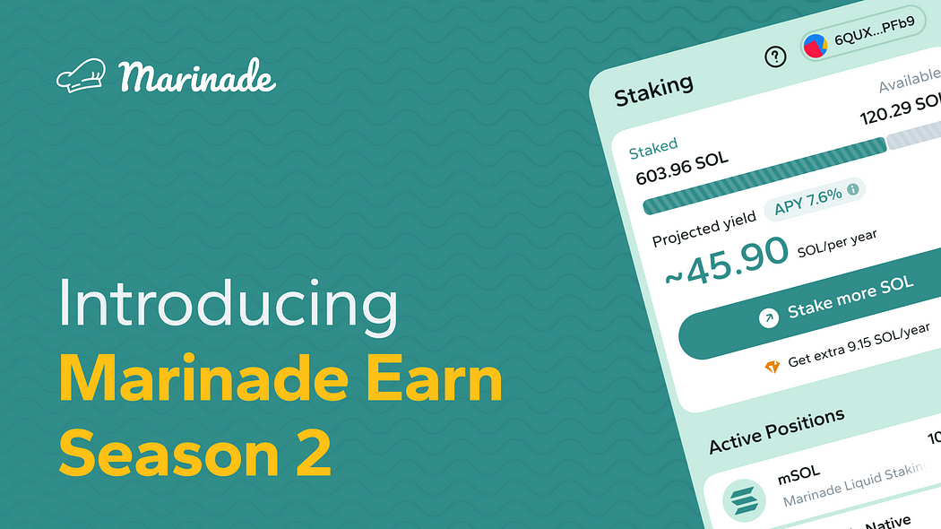 Let Marinade Earn Season 2 Begin!