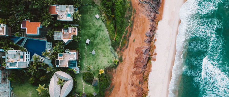 Imagem aérea do Kilombo Villas