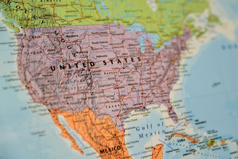 photo of map of US states where brands will find a different American consumer from state to state