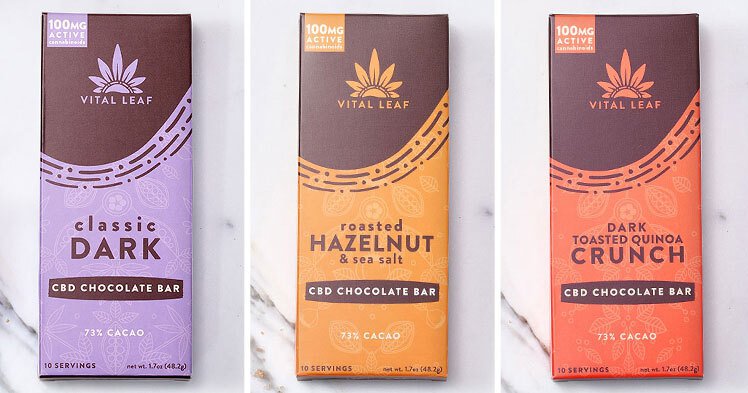 picture of vita leaf chocolate bar that follows us food labeling requirements by listing product identity of chocolate