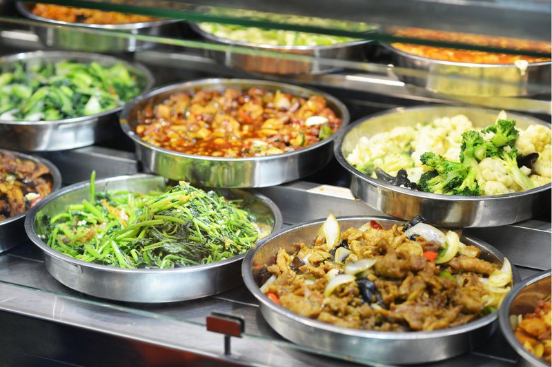 photo of hotel buffer stocked with asian food from wholesale asian food distributors