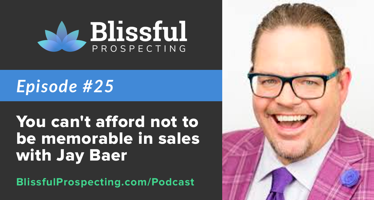 Podcast 25: You can't afford not to be memorable in sales with Jay Baer