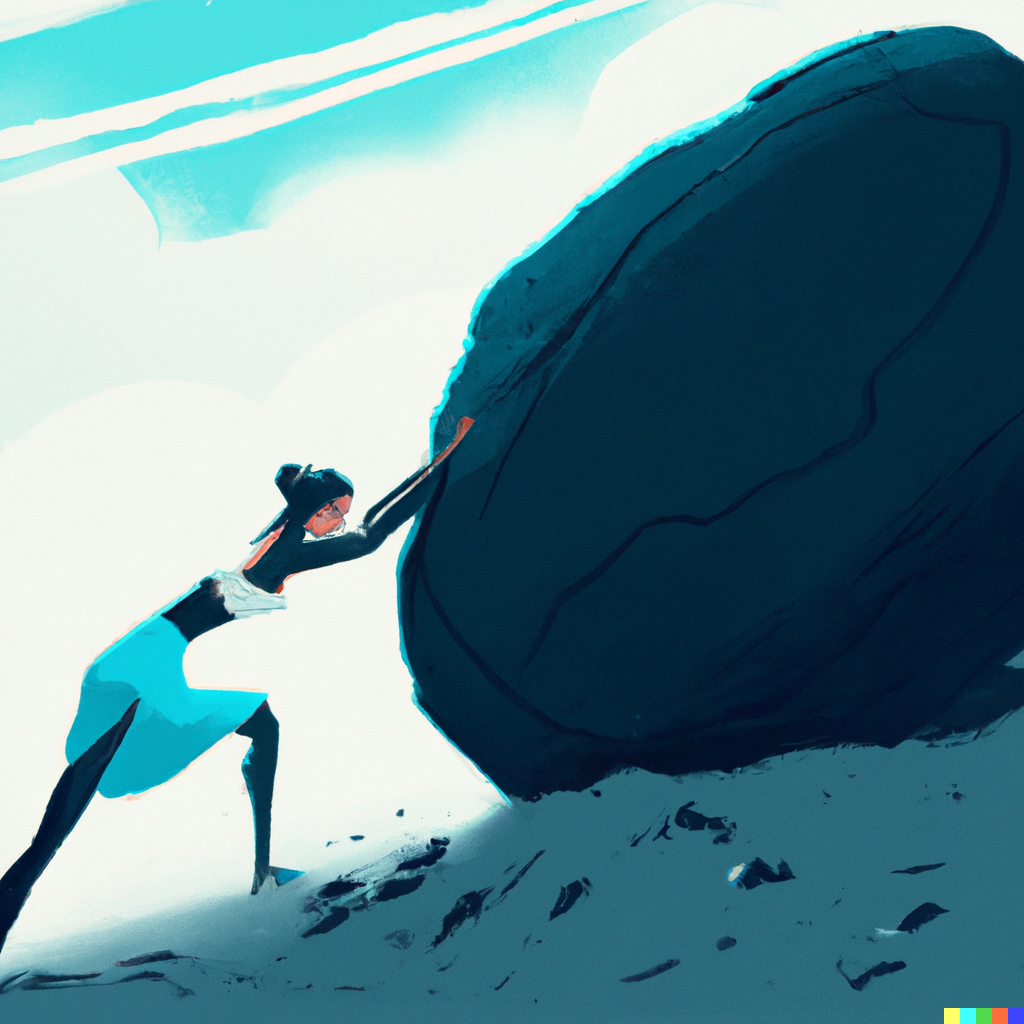 Pushing a rock up a hill is how I feel sometimes about analytics